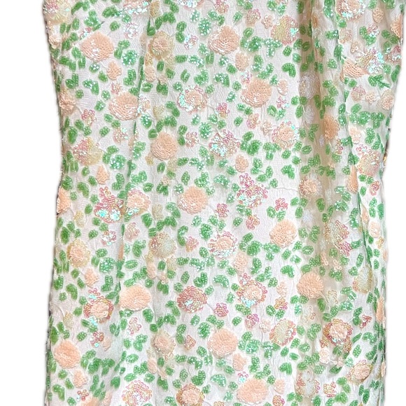 NWTS Badgley Mischka Sequinned Halter Dress Size 16 Multi Bloom MSRP $375 - Picture 5 of 10